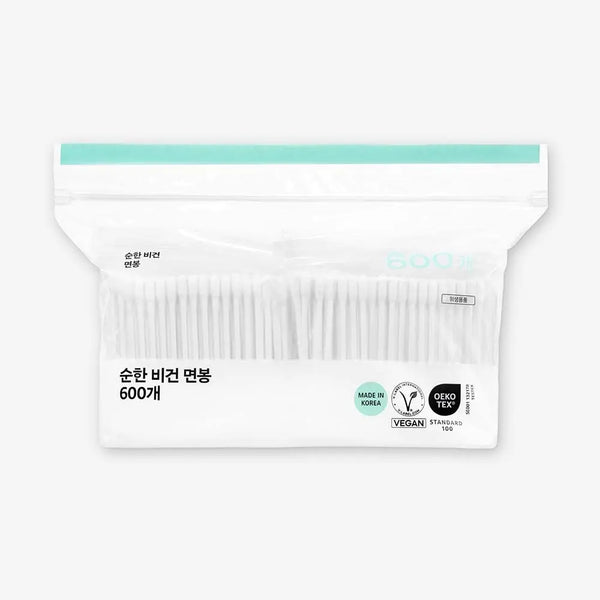 [Oliveyoung] Olive Young Gentle Vegan Cotton Swabs, 600 Count / 올리브영 순한비건면봉 600개