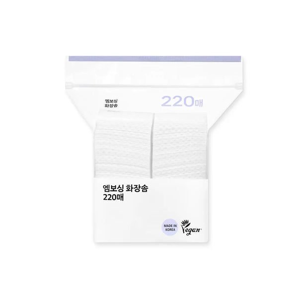 [Oliveyoung] Olive Young Embossed Cotton Pads 220 Count / 올리브영 엠보싱화장솜 220매