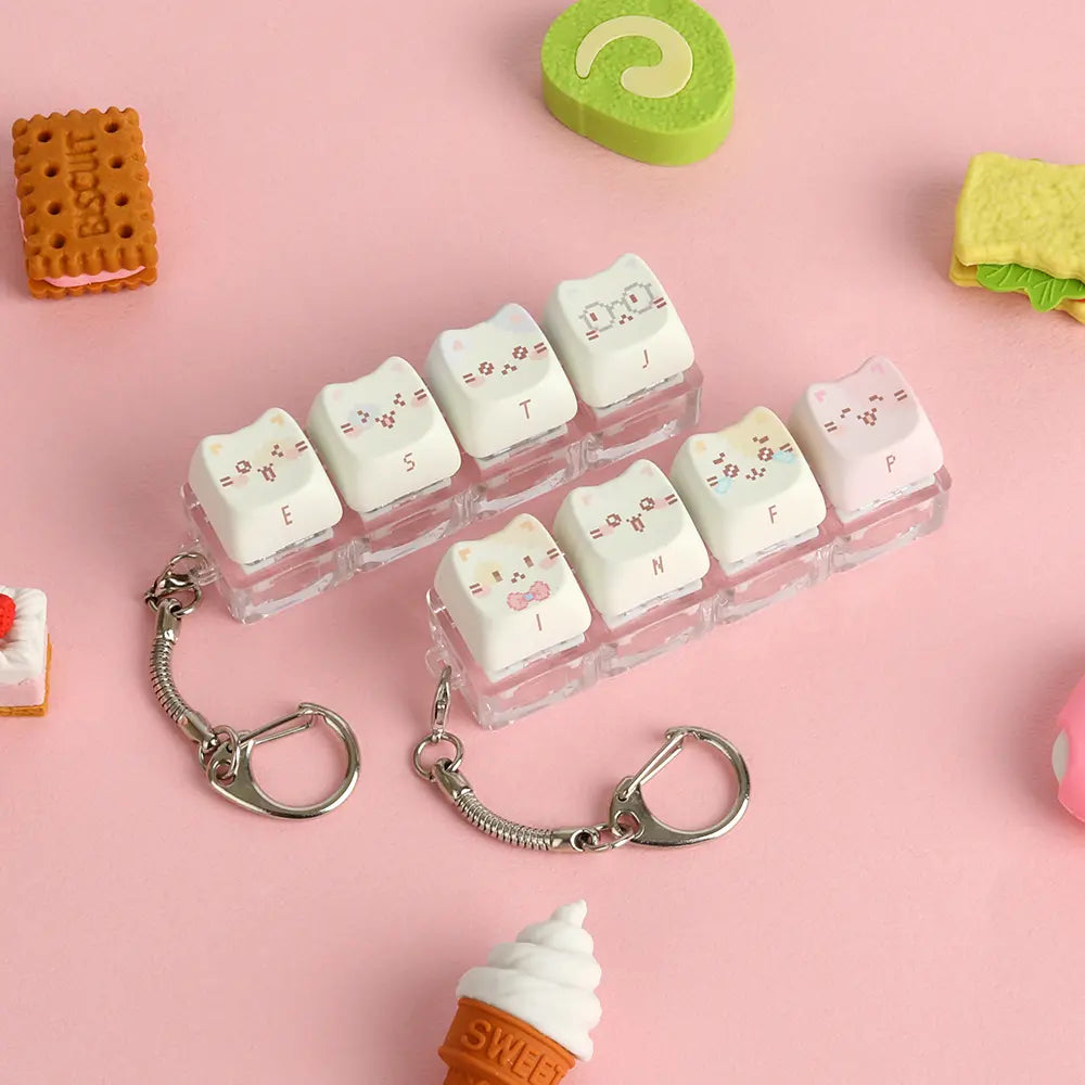 [SPM] SPM MBTI Cat Keycap Keyring (16 Types) / SPM MBTI 고양이 키캡 키링 16종