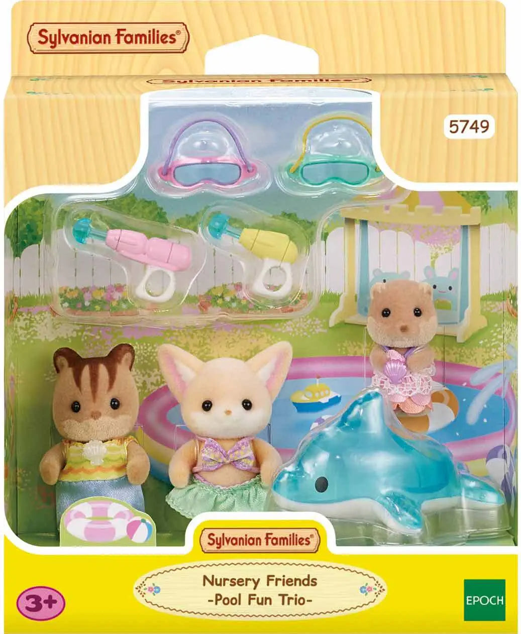 [실바니안 패밀리] Sylvanian Families 5749 Best Friends Baby Dolphin Play Set / [실바니안 패밀리] 5749-단짝 아기친구들의 돌고래 물놀이 소품 인형 피규어 세트