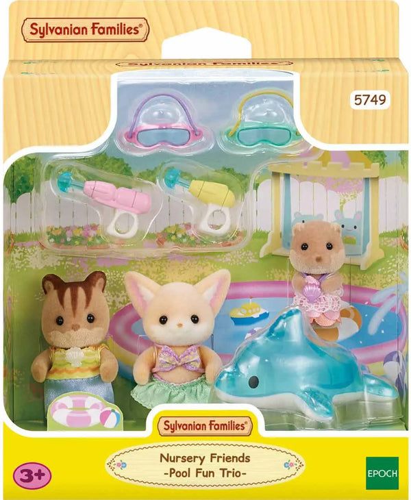 [실바니안 패밀리] Sylvanian Families 5749 Best Friends Baby Dolphin Play Set / [실바니안 패밀리] 5749-단짝 아기친구들의 돌고래 물놀이 소품 인형 피규어 세트