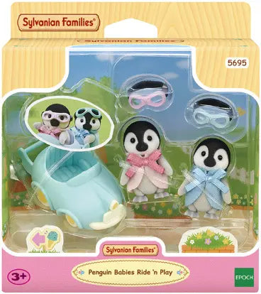[실바니안 패밀리] Sylvanian Families 5695 Penguin Duo Ride-On Toy Figure Set / [실바니안 패밀리] 5695-펭귄 듀오 붕붕카 소품 인형 피규어 세트