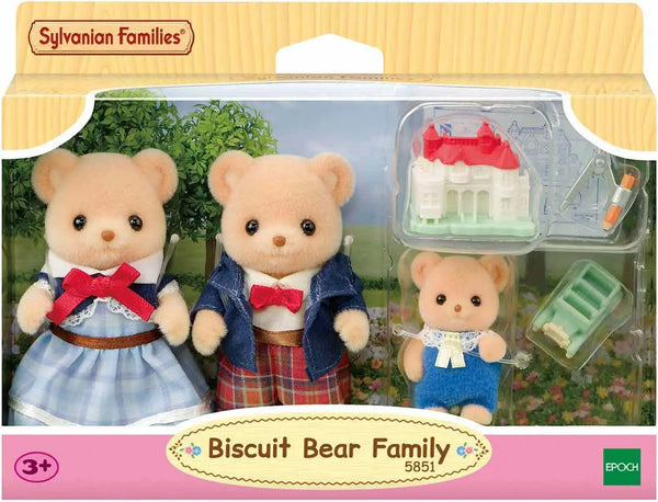 [실바니안 패밀리] Sylvanian Families 5851 Biscuit Bear Family Dolls Figures / [실바니안 패밀리] 5851-비스킷 곰 가족 인형 피규어