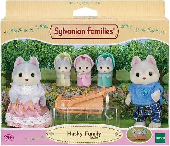 [실바니안 패밀리] Sylvanian Families 5636 Husky Family Figures / [실바니안 패밀리] 5636-허스키 가족 인형 피규어