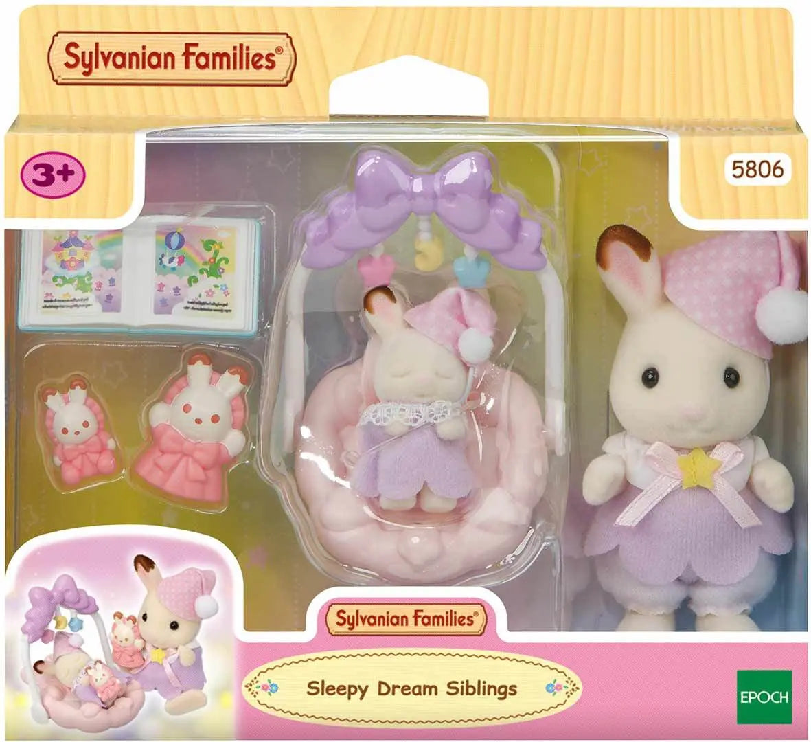 [실바니안 패밀리] Sylvanian Families 5806 Chocolate Rabbit's Dreamland Playset / [실바니안 패밀리] 5806-초콜릿 토끼의 꿈나라 소품 인형 피규어 세트