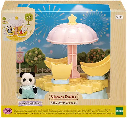 [실바니안 패밀리] Sylvanian Families 5539 Starlight Baby Carousel Playset / [실바니안 패밀리] 5539-별빛 아기 회전목마 소품 인형 피규어 세트
