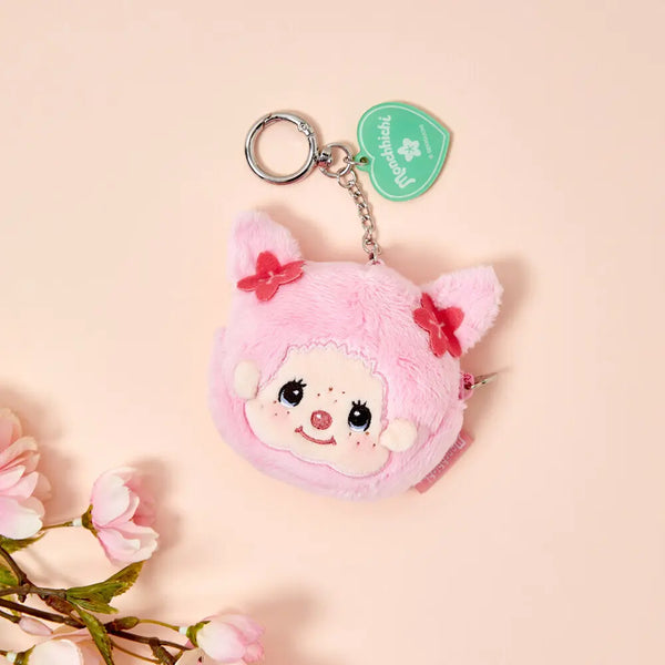 [10X10] Ten by Ten Monchhichi Face Pouch Keychain _ Cherry Blossom / 텐바이텐 몬치치 얼굴 파우치 키링_체리블라썸