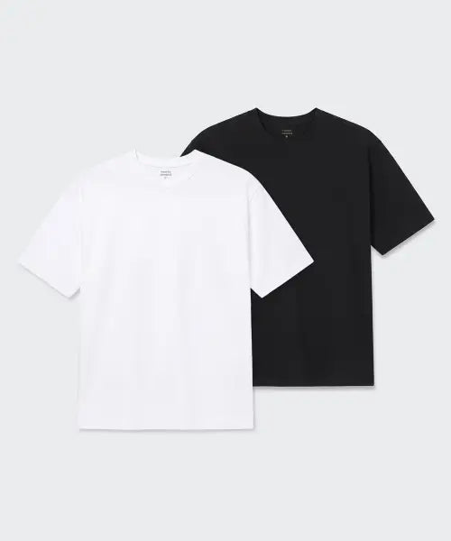[MUSINSA STANDARD] Relaxed Fit Crew Neck T-Shirts - 2 Pack / 릴렉스 핏 크루 넥 티셔츠 2 2팩