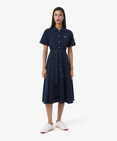 [LACOSTE] Women's Fit & Flare Belted Polo Dress EF9621-56G / 여성 핏앤플레어 벨티드 폴로 드레스 EF9621-56G 166