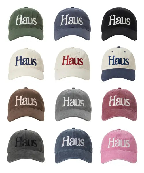 [DUMARO] Haus Logo Cotton Ball Cap (12 COLORS) / 하우스 로고 코튼 볼캡 (12 색상)