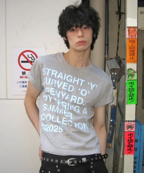 [OPENYARD(OY)] BOLD LETTERS TEE - MELANGE
