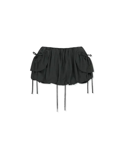 [MATIN KIM] STRAP DETAIL BALLON SKIRT IN CHARCOAL