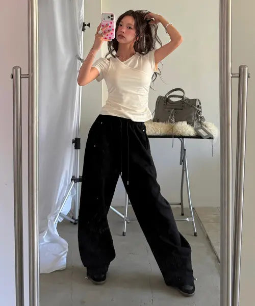 [MIXXO] Curved Banding Pants / 커브드 밴딩 팬츠_MIWTMG80QC/MIWTMG92QA