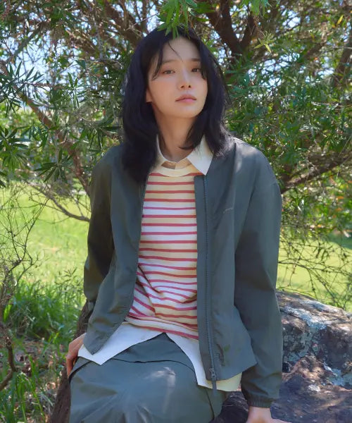 [SNOWPEAK APPAREL] Lightweight Taslan Women's Bomber Jacket (S26MWLWB55) Rustic Khaki / 경량 타슬란 여성 봄버 자켓 (S26MWLWB55) Rustic Khaki