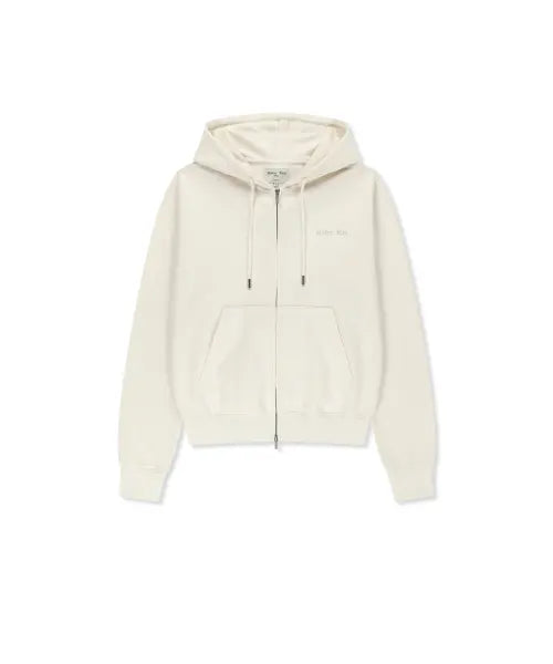 [MATIN KIM] BACK LOGO ESSENTIAL HOODY ZIP UP IN IVORY