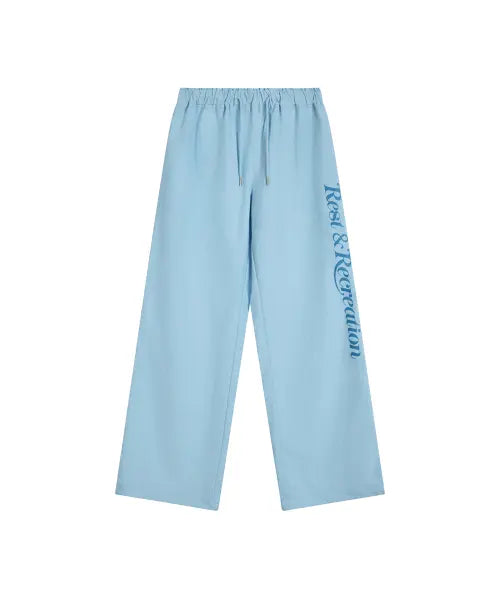 [REST\u0026RECREATION] WIDE NYLON PANTS - SKY BLUE