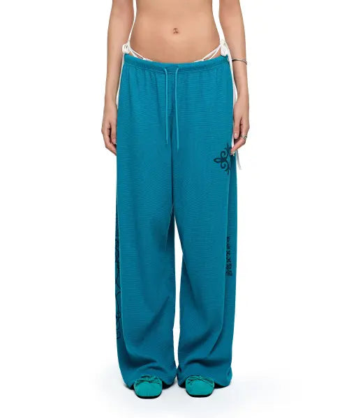 [TOOMUCHTAX] Leo Waffle Pants Teal / 레오 와플 팬츠 틸
