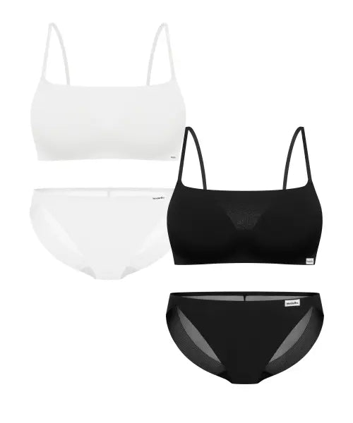 [WONDERBRA] Air Square Neck Bra Panty Set (2 Set) / [2SET] 에어 스퀘어넥 브라팬티 세트
