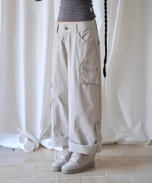 [MIRECO] 3-WAY MESH POCKET CARGO PT BEIGE
