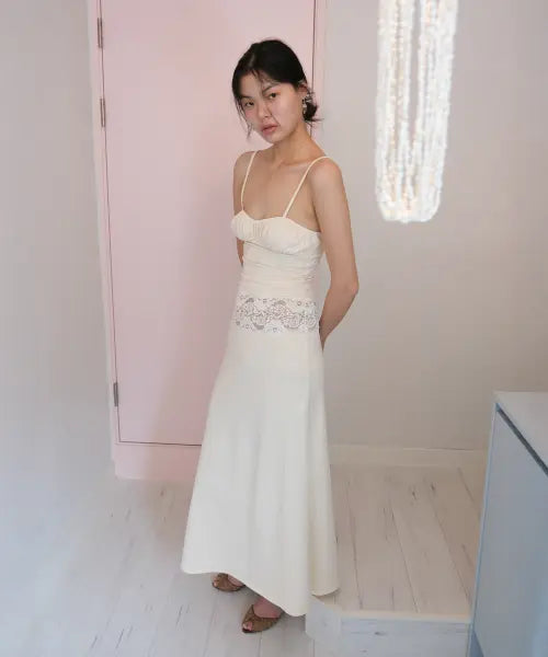 [LOSESLEEPOVER] Lace Meadow Dress *Cream / 레이스 매도우 드레스 *크림