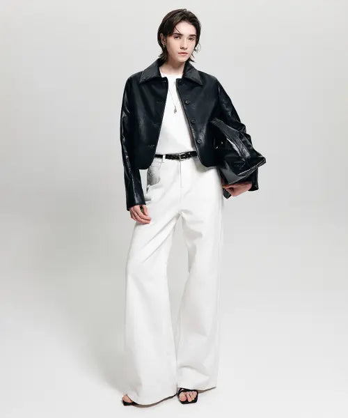 [LOOKAST] LINEA STRAIGHT DENIM PANTS_WHITE / 리네아 스트레이트 데님 팬츠_화이트 / LINEA STRAIGHT DENIM PANTS_WHITE