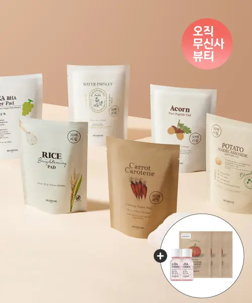[SKINFOOD] 30 Sheets Refill Pad (Total 180 Sheets) / [총180매] 패드 30매 리필(+마스크팩3매+토너14ml*2개 증정)