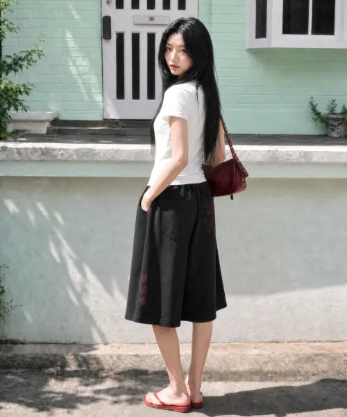 [SECONDSALT] SALT SWEAT BERMUDA PT (BLACK) / 솔트 스웨트 버뮤다 팬츠 (블랙)