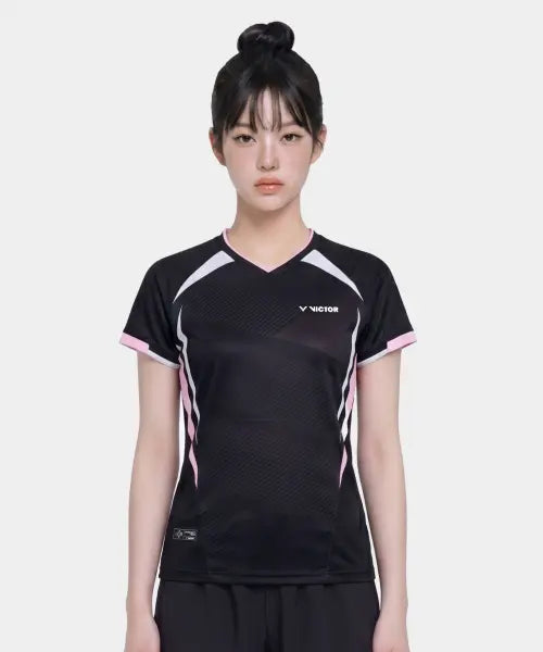 [VICTOR] Pink Stealth Badminton Women's T-Shirt / PINK STEALTH 배드민턴 여성 티셔츠 (VTC6CGW009F)