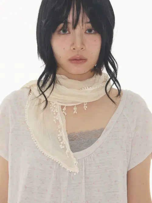 [EXPIRED GIRL] Lily scarf Cream / [6th] Lily Scarf Cream