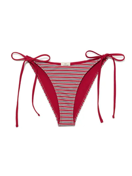 [GLOWNY] G ENCORE STRIPE BIKINI BOTTOM (RED STRIPE)