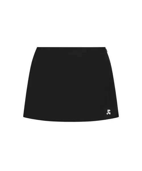 [REST\u0026RECREATION] NYLON BACK POUCH SKIRT - BLACK