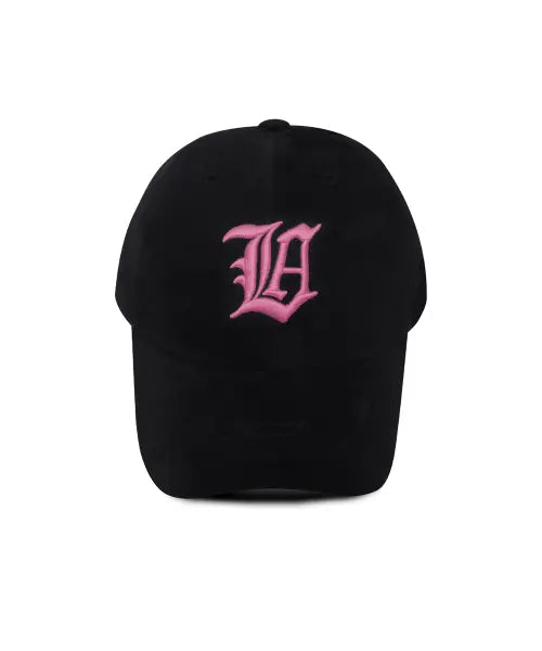 [LIN AVENUE] New LA Bold Cotton Baseball Cap – Pink Black / 뉴 LA 볼드 코튼 볼캡 - 핑크 블랙