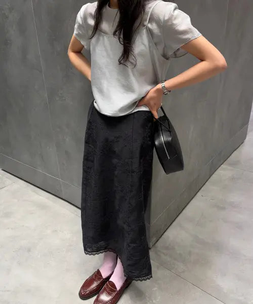 [URAGO] Laurel lace skirt