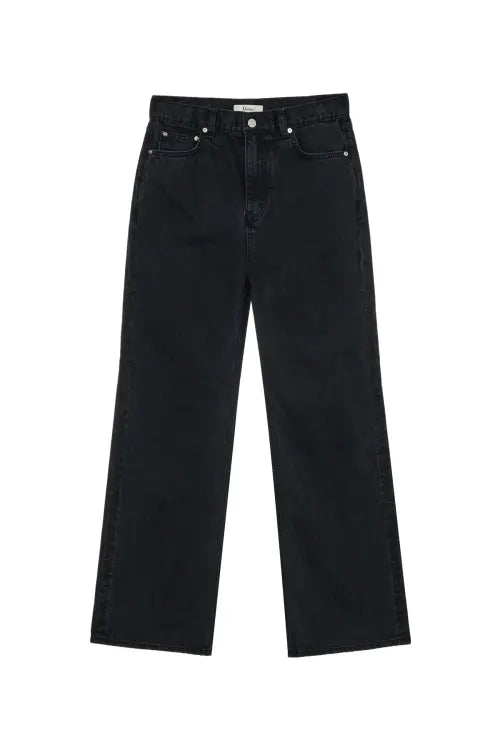 [DEINET] STRAIGHT DENIM PANTS IN BLACK