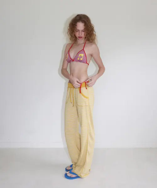 [CRANK] CANDY STRIPE LOUNGE PANTS_YELLOW / 캔디 스트라이프 라운지 팬츠_옐로우