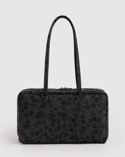 [BAGGU] Medium Nylon Bowler Bag Charcoal / 미디움 나일론 보울러 백 차콜 딧시 플로럴 숄더백