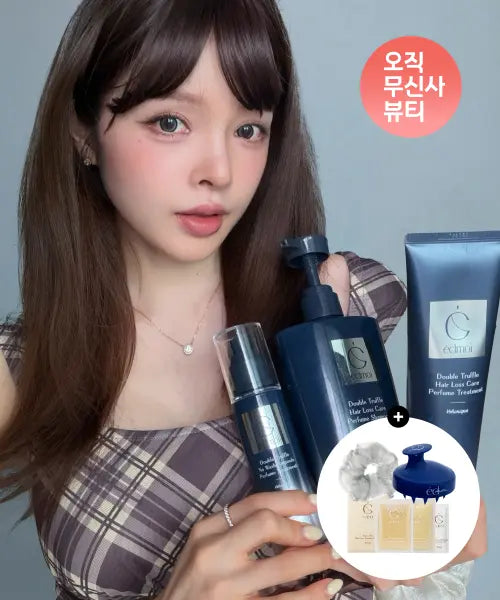 [ÉCLMOI] Shampoo, Treatment, and No-Wash Treatment Set with Free Gifts / 샴푸 500ml 2개 + 트리트먼트 150ml 2개 + 노워시 트리트먼트 100ml 2개 (+샴푸브러쉬, 스크런치, 트라이얼키트 증정)