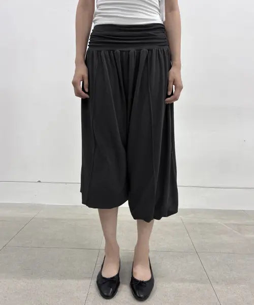 [FLAREUP] Wide Capri Pants (FL-270_Black)