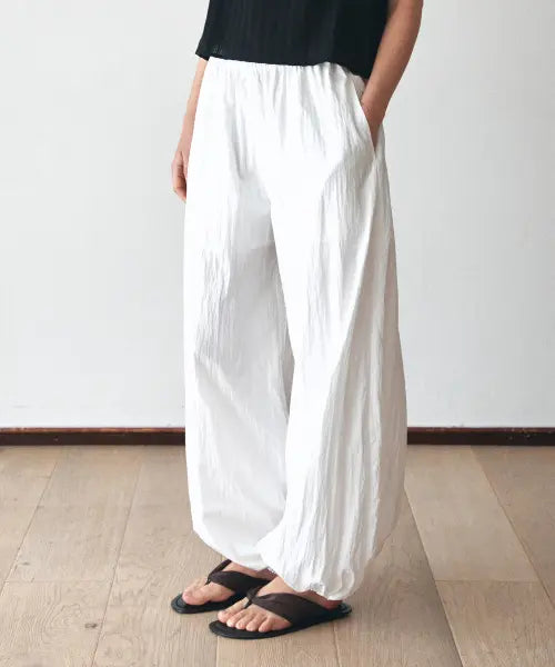 [VANONE ATELIER] P3310 Banding Balloon Pants_White / P3310 밴딩 벌룬 팬츠_White