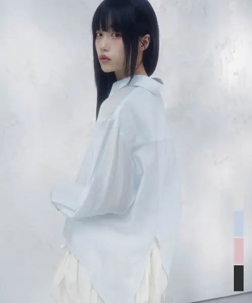 [VIVACIOUS] Seno Back Button Shirt_4Colors / 세노 백 버튼 셔츠_4Colors