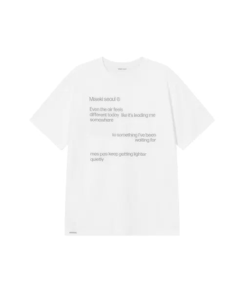 [MISEKI SEOUL] Block lettering short sleeve WHITE