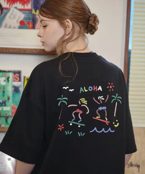 [CPGN STUDIO] Ola Crayon Short-Sleeve T-shirt Black / 올라 크레용 반팔티 블랙