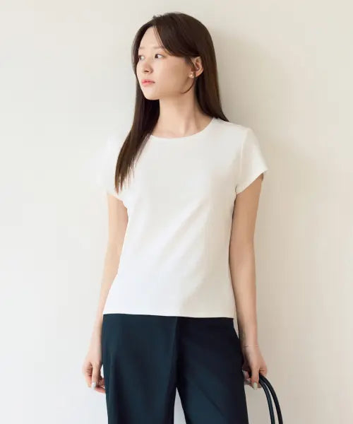 [MIXXO] Cotton Spandex Short Sleeve T-Shirt / 코튼스판 반팔 티셔츠_MIWHWG509A