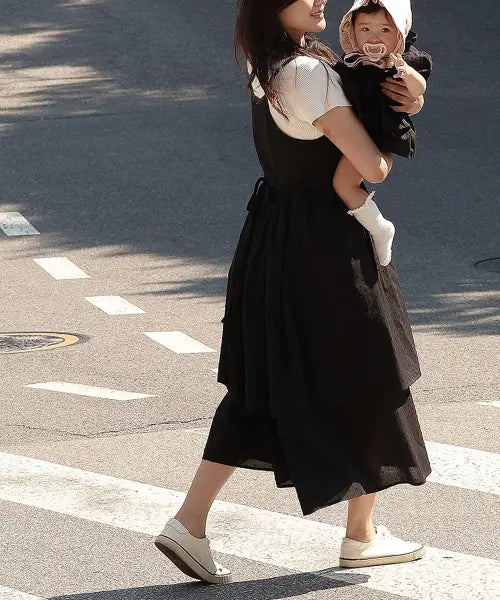 [ARIMCLOSET] Mom's Camisole Dress / 호텔에서도 쪼꼬미와의 분위기 있는 시간 - 엄마 끈나시 원피스