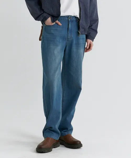 [MAGOODGAN] Krisvert 7518 Low-Rise Straight Fit Medium Indigo Denim Pants / 크리서트 7518 저온스 스트레이트핏 미디움인디고 데님팬츠