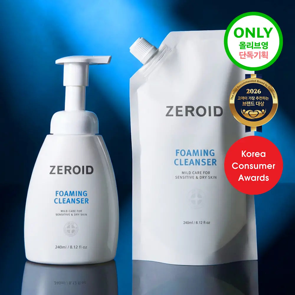 [ZEROID] Zeroid Foaming Cleanser 240ml Set (+ Refill 240ml) / 제로이드 포밍 클렌저 240ml 기획(+ 리필 240ml)