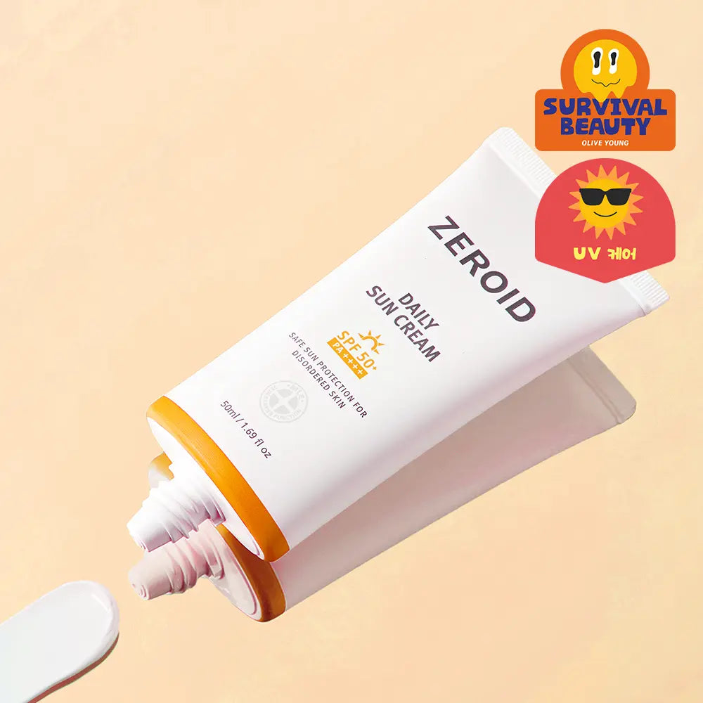 [ZEROID] Zeroid Daily Sun Cream SPF50+ PA++++ (50ml) - Recommended for Sensitive Skin / [민감피부 추천 무기자차] 제로이드 데일리 선크림 50ml