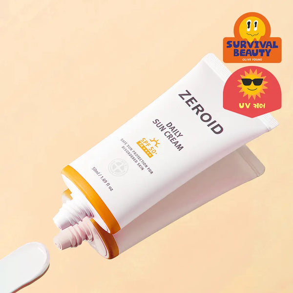 [ZEROID] Zeroid Daily Sun Cream SPF50+ PA++++ (50ml) - Recommended for Sensitive Skin / [민감피부 추천 무기자차] 제로이드 데일리 선크림 50ml