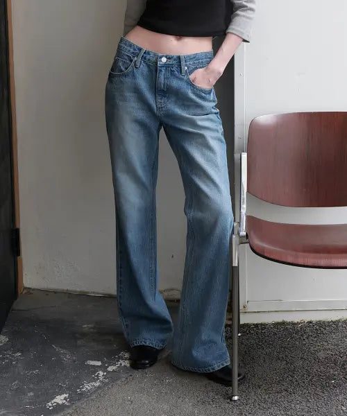 [108POUND] Elloy Low-rise Jean_Blue