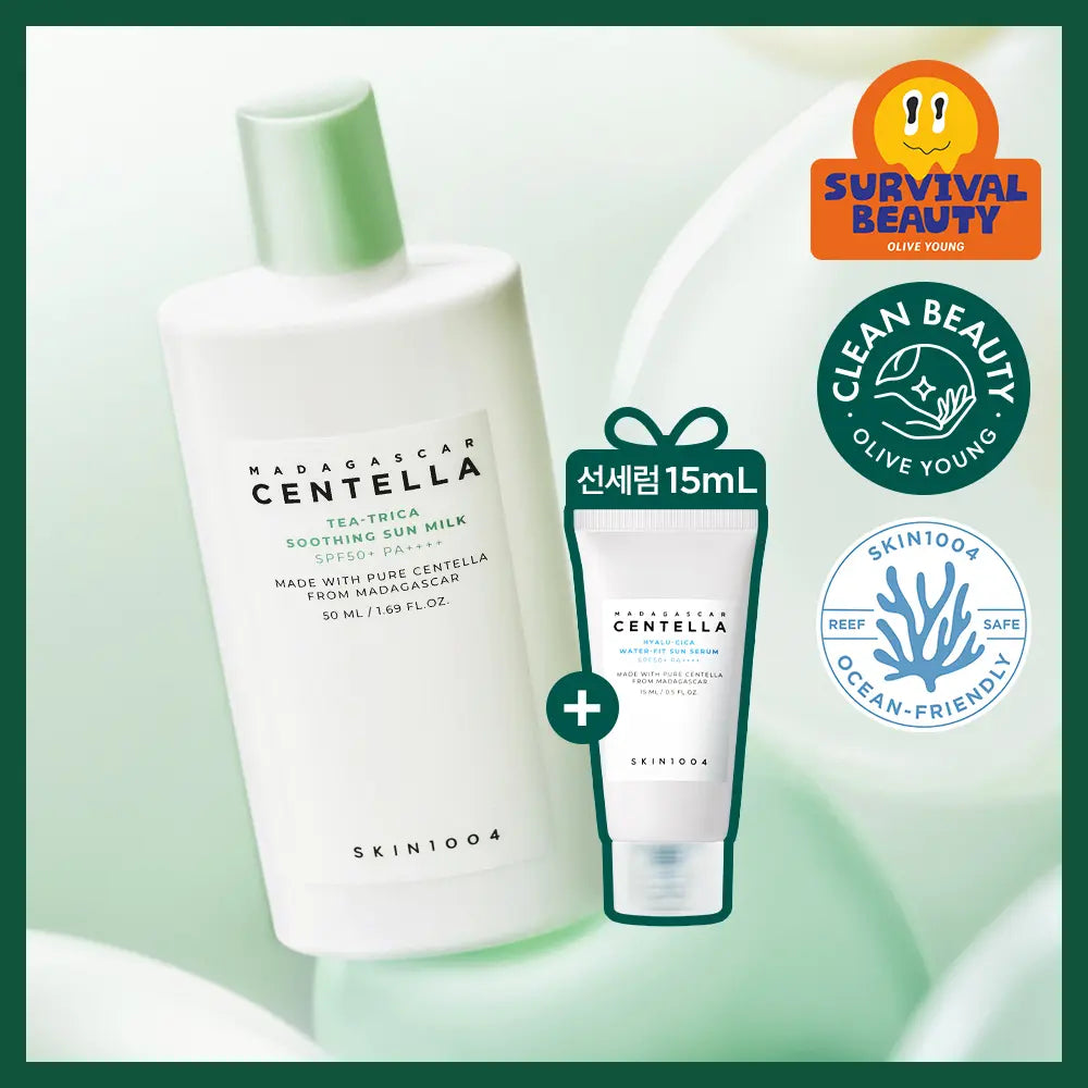 [SKIN1004] SKIN1004 Madagascar Centella Tea Tree Soothing Sun Milk 50ml / [쿨링] 스킨1004 마다가스카르 센텔라 티트리카 수딩 선 밀크 50ml